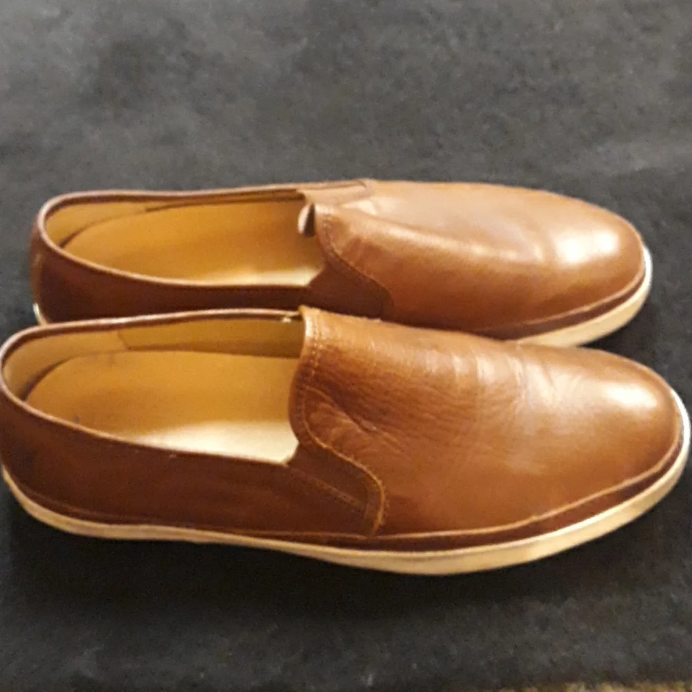 Frye Men's Brown Leather Slip-On Loafers